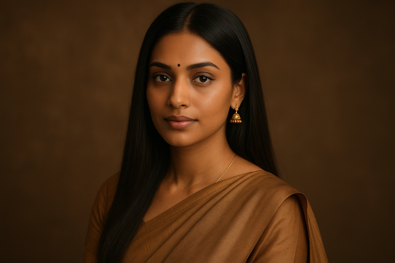 belle femme indienne avec des cheveux lisse